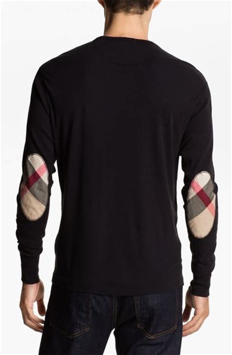 burberry long sleeve t shirt elbow patch|Burberry Long Sleeve Shirt with Check Elbow Patches.